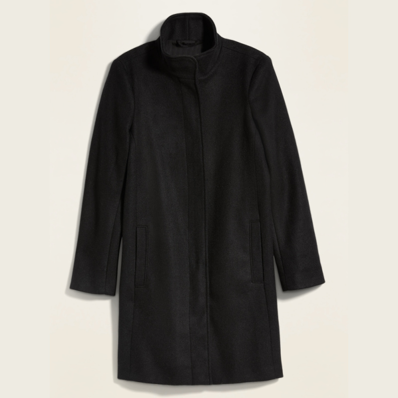 How To Layer Winter Travel black wool coat