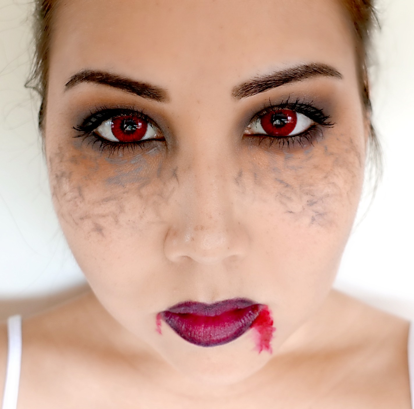 Easy Halloween Vampire Makeup Look Using Only "Regular" Makeup