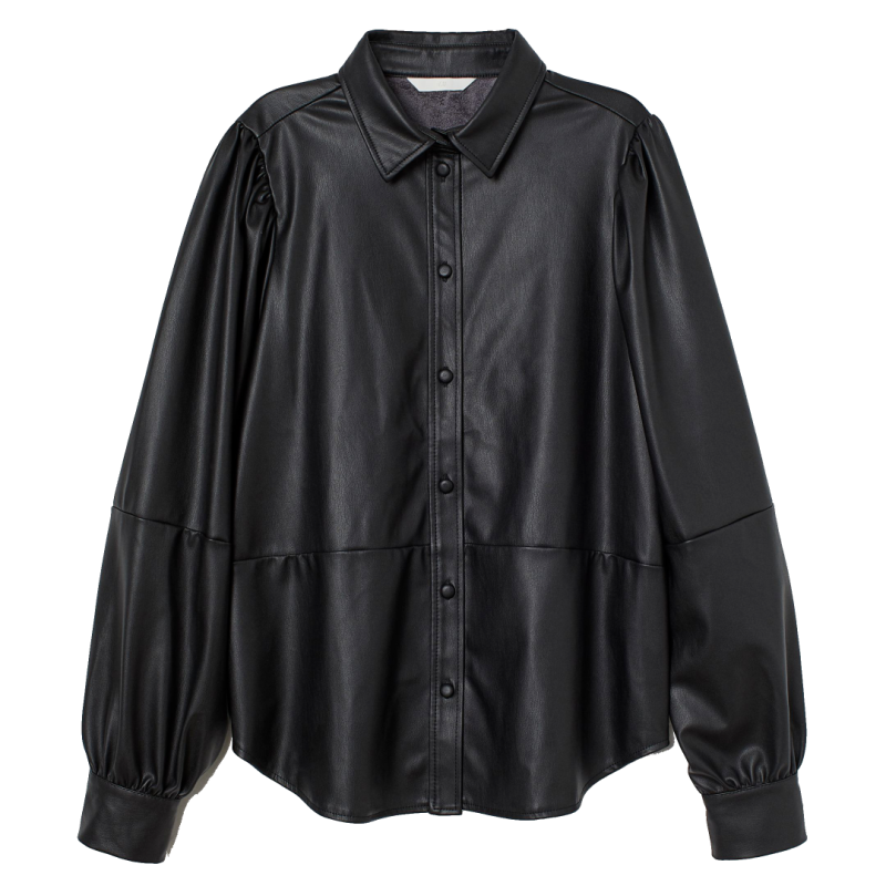 Fall Capsule Wardrobe 2020 Black Shirt Leather Long Sleeve