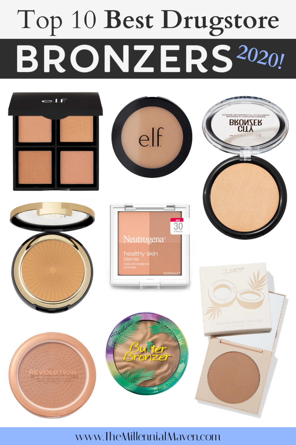 Top 10 Best Bronzers at the Drugstore in 2021 | Best Drugstore Bronzersers #drugstoremakeup