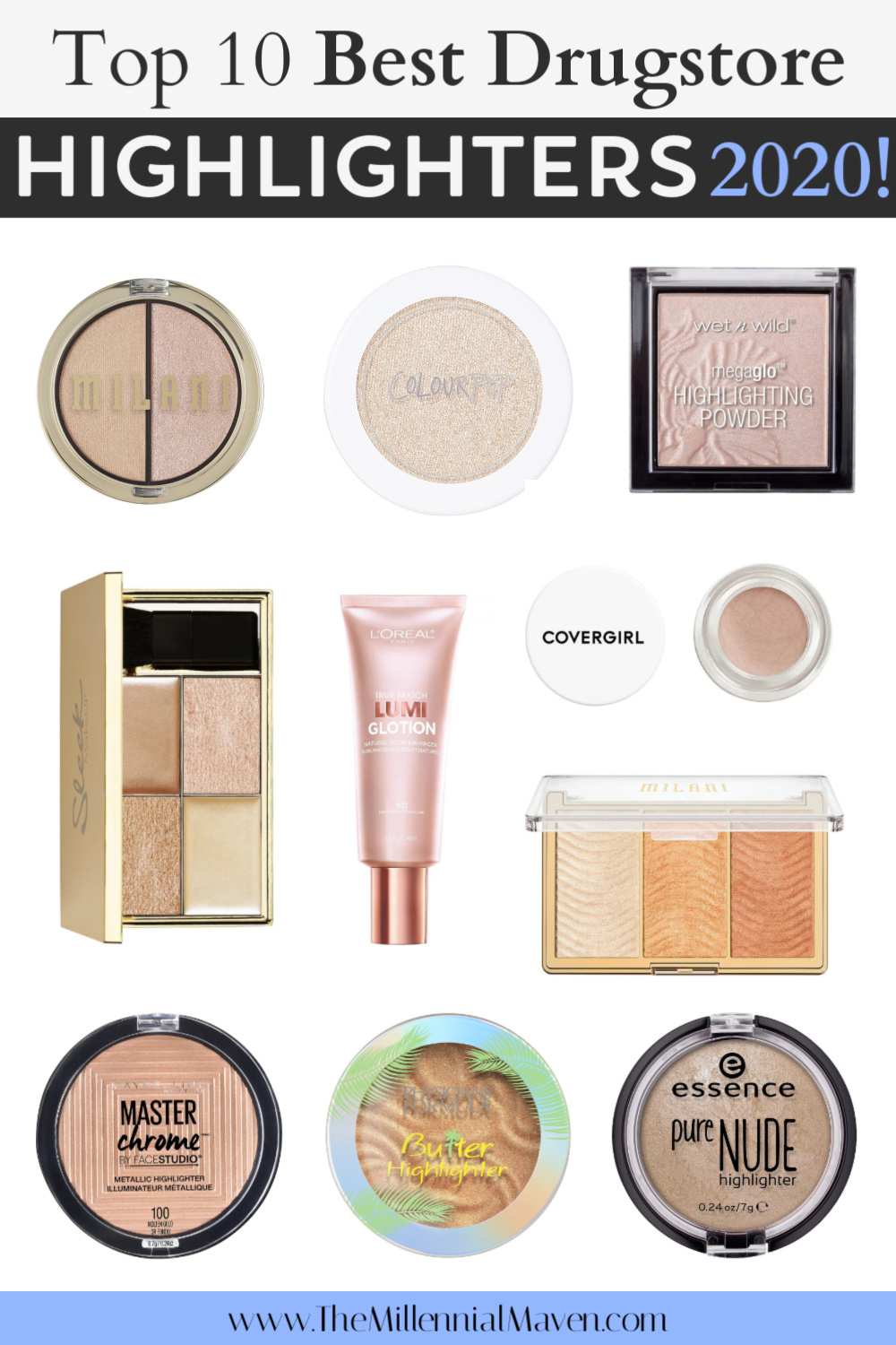 Top 10 Best Highlighters at the Drugstore in 2021! | Best Drugstore Highlighters