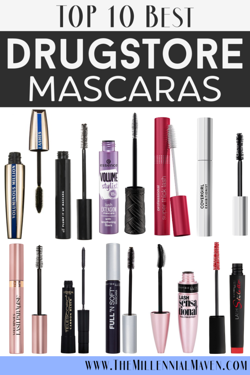 Top 10 Best Mascaras at the Drugstore in 2021! | Drugstore Mascaras