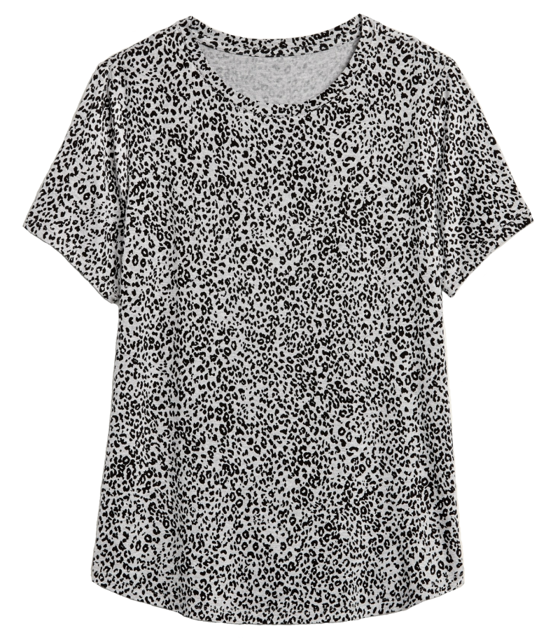 Fall Outfits October 2020 Black White Printed Animal Tee