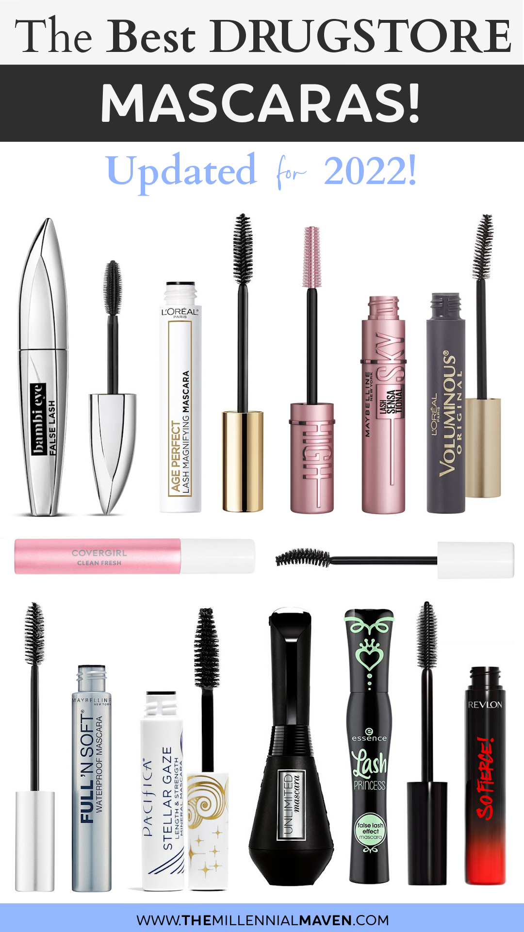 Top 10 Best Mascaras at the Drugstore in 2022! | Drugstore Mascaras
